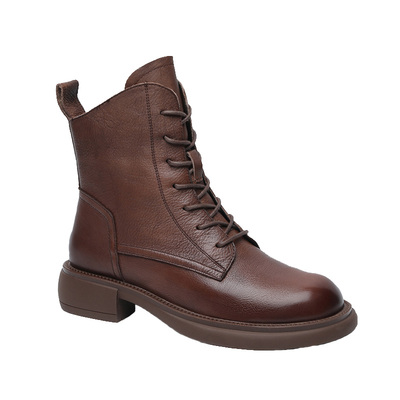 瘦瘦短靴轻便女鞋子低跟马丁靴女