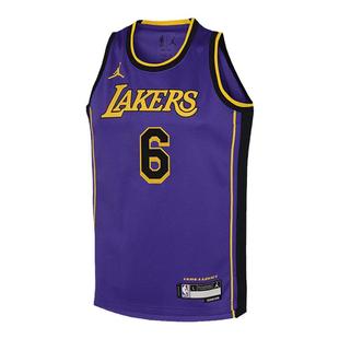 NBA官方正品NIKE耐克透气运动网眼大童篮球服球衣湖人队詹姆斯