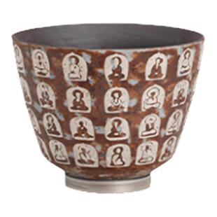 圭隐堂敦煌文创万佛系鎏银主人杯中式禅意茶杯复古品茗杯单杯茶盏