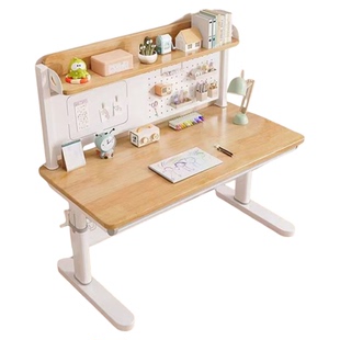 可升降书桌儿童学习桌洞洞板书桌小学生写字桌实木学习桌电脑桌