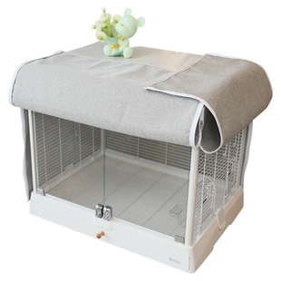 四条拉链猫狗笼子罩宠物笼防风隔音罩鸟笼防晒防水棉麻透气四季用