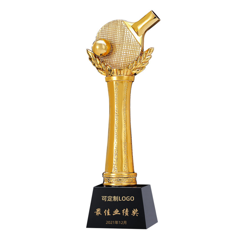 【当天发货】乒乓球水晶奖杯定制定做团体冠军比赛奖品体育运动会