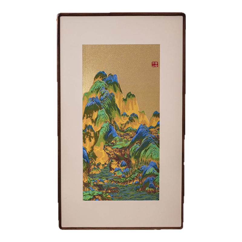 南京云锦研究所千里江山镜框