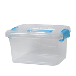 透明塑料收纳箱玩具零食杂物桌面整理箱收纳盒手提储物箱加厚家用