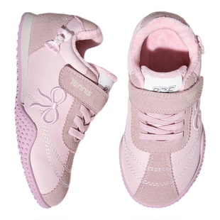 红蜻蜓女童鞋2025秋冬季新款儿童加绒德训鞋保暖二棉鞋运动阿甘鞋