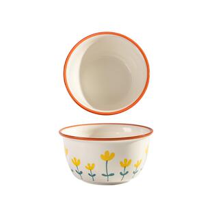 墨色山菊花餐具陶瓷饭碗家用2026新款碗碟套装可爱清新汤碗菜盘子