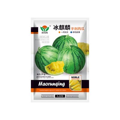 冰麒麟手剥西瓜种子圆形花皮黄瓤