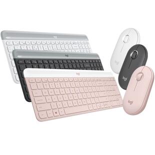 罗技 MK470无线键鼠套装轻薄便携薄膜静音办公女生2.4G连接稳定