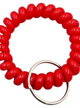 塑料电话线弹性手圈桑拿洗浴游泳数字号码牌手牌钥匙手环挂钥匙牌