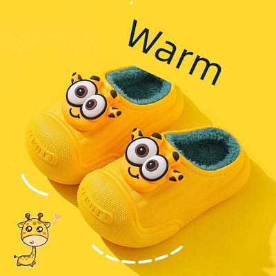2025新款儿童棉拖鞋冬女童宝宝外穿卡通包跟防水男孩亲子防滑棉鞋