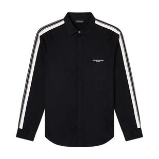 EMPORIO ARMANI/阿玛尼秋冬新款男士刺绣人夫感外套式衬衫官方
