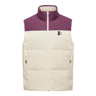 Skechers斯凯奇秋冬男女同款梭织拼接灯芯绒羽绒背心马甲L424U256