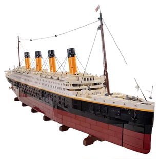 2025新款泰坦尼克号邮轮积木成人高难度拼装玩具男孩立体拼图礼物