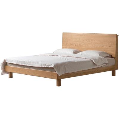 源氏木语简约橡木多功能实木床