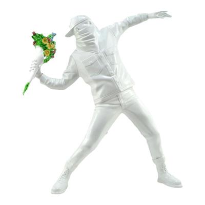 Banksy扔花男孩街头艺术潮玩摆件