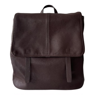 信使双肩包头层植鞣羊皮通勤旅行小众大容量男女手提休闲背包复古