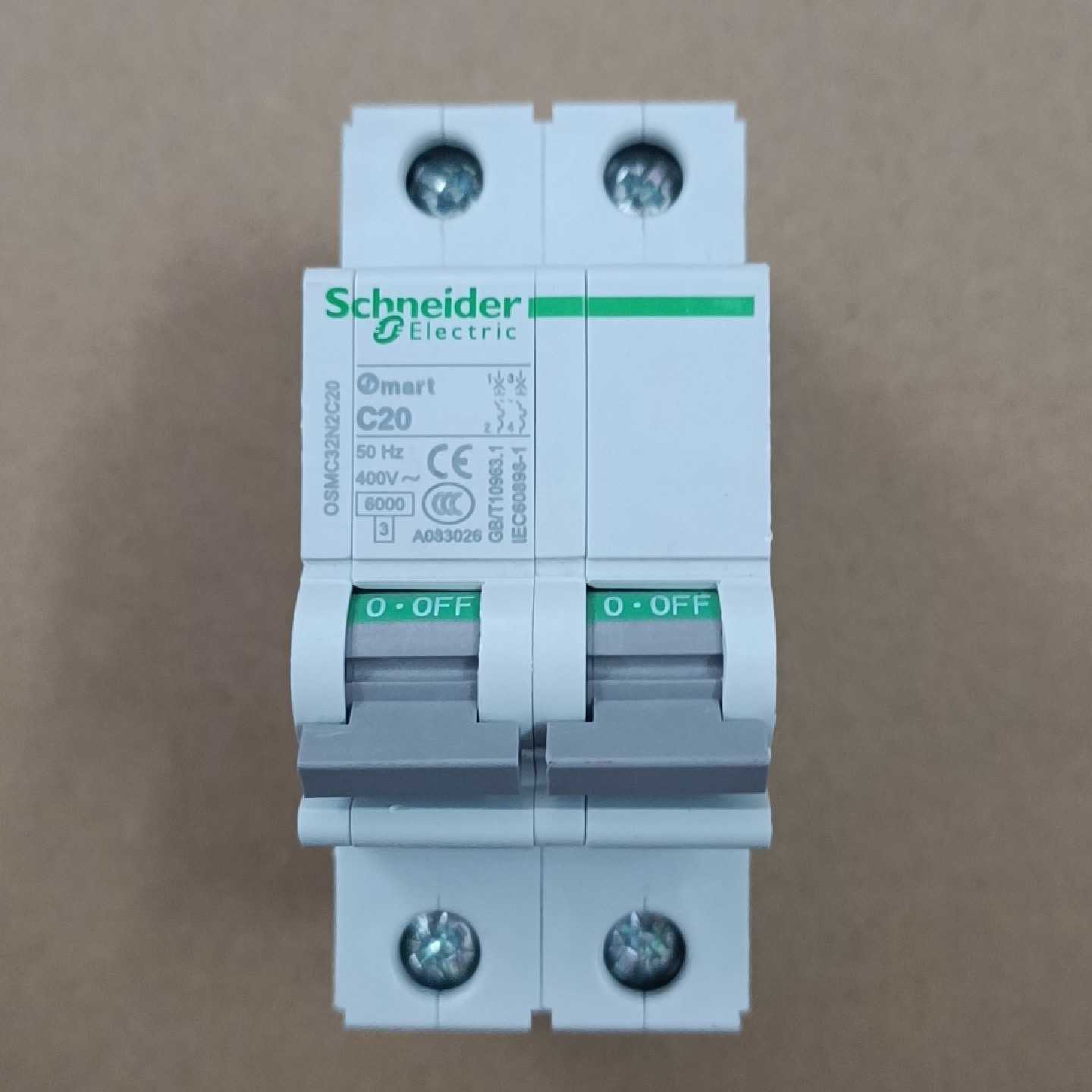 〔议价-可维修〕正品施耐德2p空气开关小型断路器 mart 2pc20a