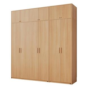 全友家居原木风组合衣柜2025新款卧室家用小户型落地收纳成品衣橱