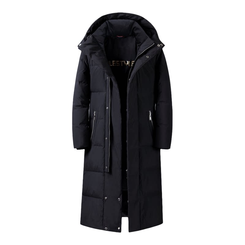 中戏羽绒服艺考LOGO定制工装大码超长加厚过膝羽绒棉衣服工作服