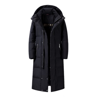 中戏羽绒服艺考LOGO定制工装大码超长加厚过膝羽绒棉衣服工作服