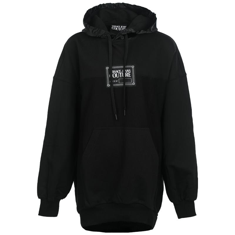 【自营】Versace Jeans Couture范思哲女士宽松休闲连帽套头卫衣