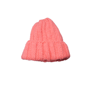 韩国秋冬加厚保暖ins潮人帽子荧光绿针织毛线帽粗针麻花护耳帽