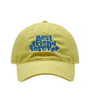 Best friend forever韩版ins网红款黄色棒球帽子女礼物鸭舌帽男