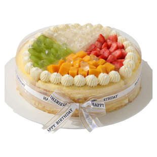 【幸福西饼】鲜果派对榴芒双拼千层下午茶蛋糕动物奶油同城配送