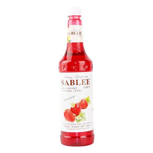 沙布列法式风味草莓糖浆 草莓味糖浆果露900ml SABLEE鸡尾酒专用