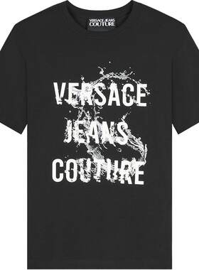【季末优惠】VERSACE JEANS COUTURE 男士印花棉质平纹针织T恤
