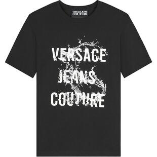 【季末优惠】VERSACE JEANS COUTURE 男士印花棉质平纹针织T恤