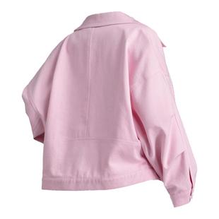 白色牛仔外套女春秋天2026新款上衣宽松休闲小个子设计感小众夹克