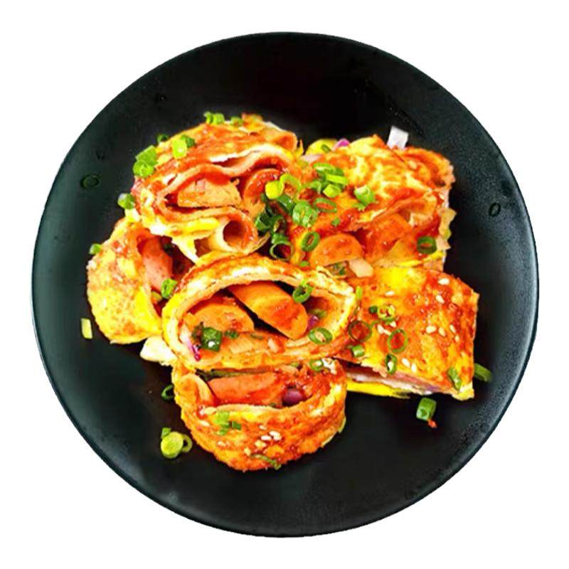 清真烤冷面早餐速食东北特色美食朝鲜面皮休闲小吃家用含酱料套餐