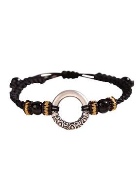 Name.s祥云平安扣手绳手链999足银男款高级轻奢小众男生生日礼物