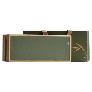 茶叶包装盒空盒绿茶竹叶青礼盒定制峨眉雪芽双包半斤竹制茗茶礼盒