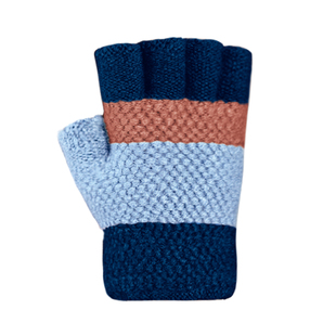 儿童半指手套冬天针织保暖漏指半截小学生露指男女小孩仿羊绒短款