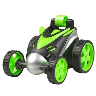 抖音同款翻滚特技车电动翻斗车儿童玩具车男孩赛车新款旋转小汽车