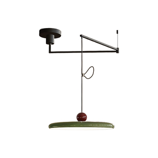 摇臂飞碟吊灯法式中古风氛围感吧台灯复古奶油风创意可位移餐厅灯