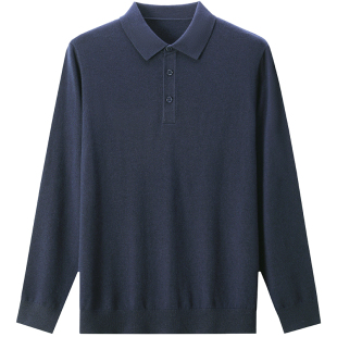 【可机洗】柏品易打理羊毛针织衫男士polo领商务休闲弹力保暖毛衣