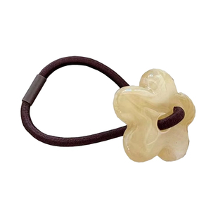 头圈发绳女2025新款高端半扎发圈高弹力耐用森系花朵头绳皮筋发饰