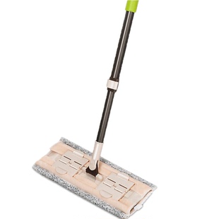 茶花省力拖把干湿两用蝶翼同款夹固式超细纤维平板拖布配布替换布