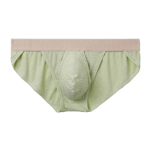 太空舱内裤男士枪弹分离式侧开口免脱三角裤低腰透气棉U凸大囊袋