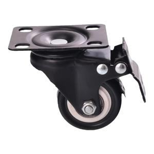 1.5寸万向轮轮子静音脚轮带刹车重型2寸定向轮家具柜子茶几小滑轮