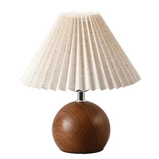 百褶复古卧室床头灯现代简约轻奢高级感客厅书房装饰氛围台灯