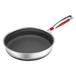 赫巴兹316不锈钢平底锅不粘锅家用蜂窝煎锅牛排电磁炉燃气灶通用