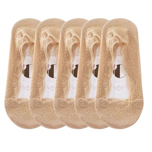 大码蕾丝船袜女41-43码夏季浅口硅胶防脱不掉跟隐形短袜子39薄款