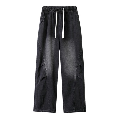 STA休闲高街宽松男款做旧牛仔裤