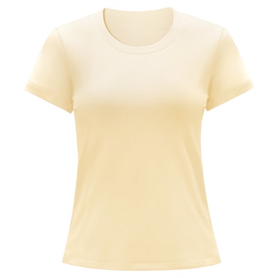 骆驼正肩短袖T恤女透气百搭