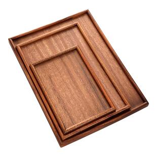 胡桃木茶托盘新中式实木木盘茶盘茶具茶托高档家用放茶杯茶水托盘