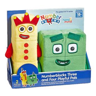 【上新】美国Numberblocks数字积木3和4毛绒公仔玩偶人偶玩具儿童